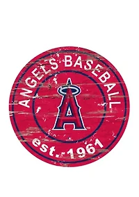 MLB Los Angeles Angels 24 Inch Established Date Round Sign