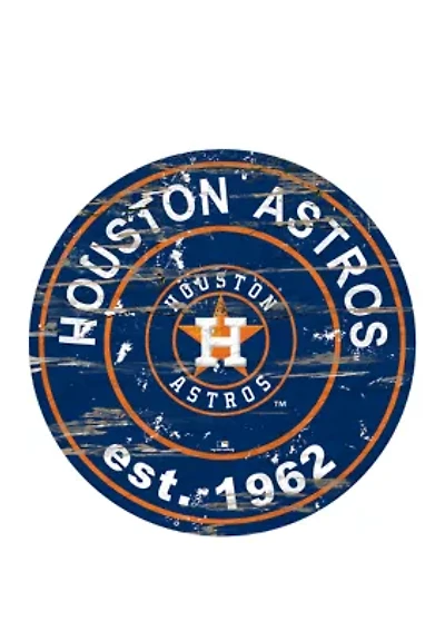 MLB Houston Astros 24 Inch Established Date Round Sign