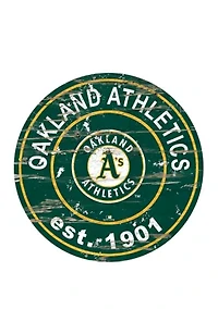 MLB Oakland Athletics 24 Inch Established Date Round Sign