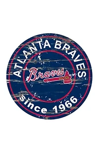 MLB Atlanta Braves 24 Inch Established Date Round Sign