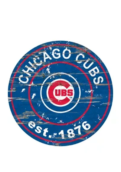 MLB Chicago Cubs 24 Inch Est. Date Round Sign