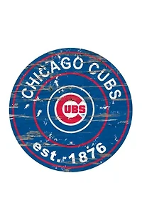 MLB Chicago Cubs 24 Inch Est. Date Round Sign