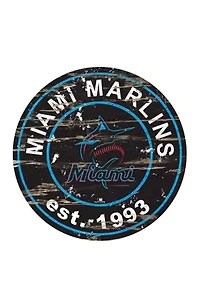 MLB Miami Marlins 24 Inch Established Date Round Sign