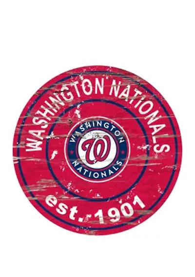MLB Washington Nationals 24 Inch Established Date Round Sign