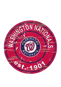 MLB Washington Nationals 24 Inch Established Date Round Sign