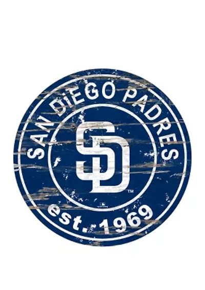 MLB San Diego Padres 24 Inch Established Date Round Sign