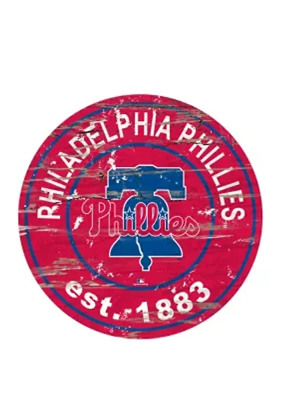 MLB Philadelphia Phillies 24 Inch Established Date Round Sign
