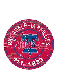 MLB Philadelphia Phillies 24 Inch Established Date Round Sign