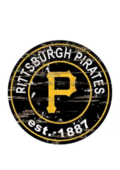 MLB Pittsburgh Pirates 24 Inch Established Date Round Sign