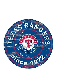 MLB Texas Rangers 24 Inch Established Date Round Sign