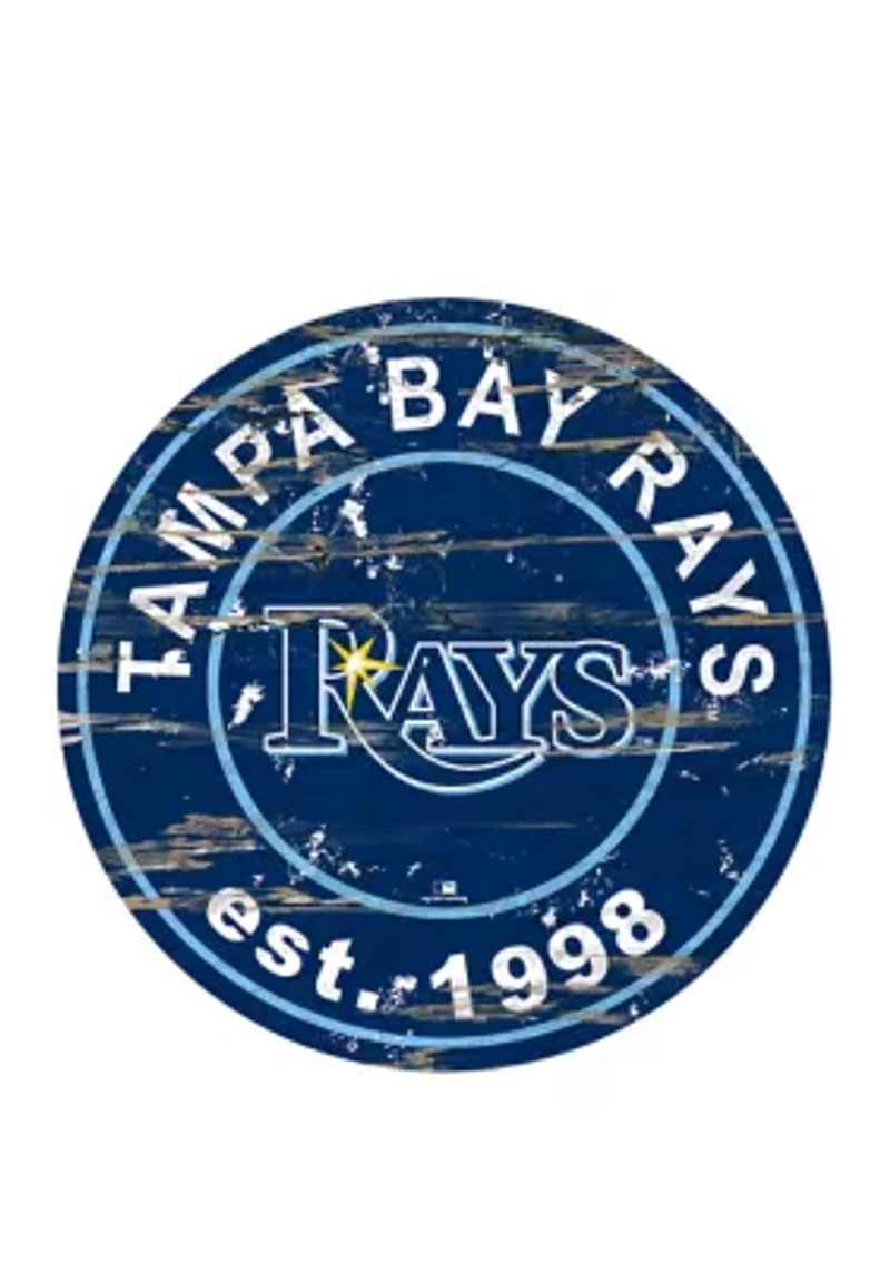 MLB Tampa Bay Rays 24 Inch Established Date Round Sign