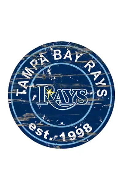 MLB Tampa Bay Rays 24 Inch Established Date Round Sign