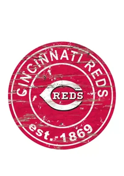 MLB Cincinnati Reds 24 Inch Established Date Round Sign