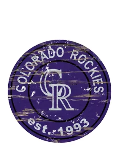MLB Colorado Rockies 24 Inch Established Date Round Sign