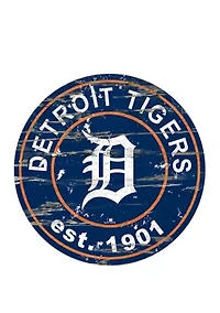 MLB Detroit Tigers 24 Inch Established Date Round Sign