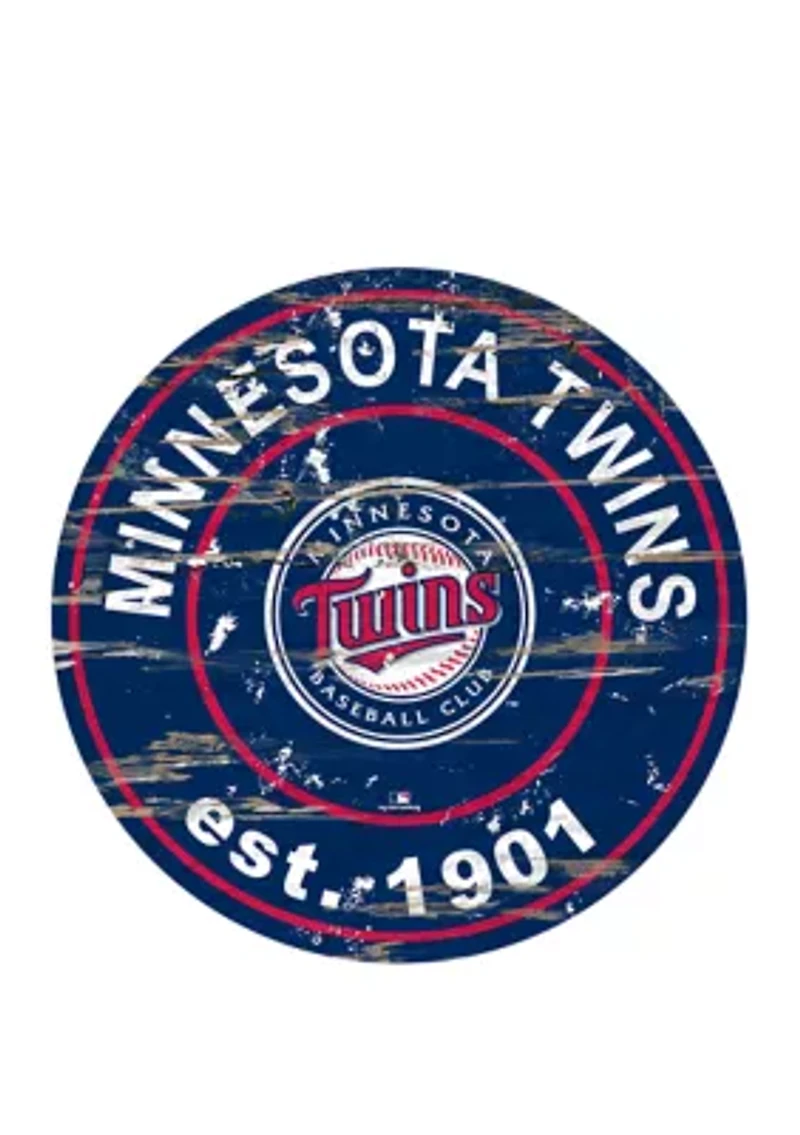 MLB Minnesota Twins 24 Inch Established Date Round Sign