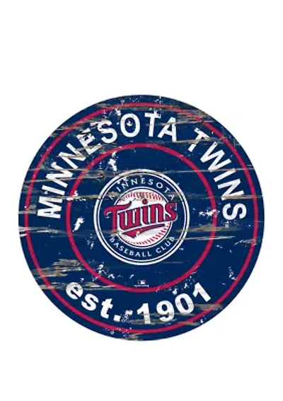 MLB Minnesota Twins 24 Inch Established Date Round Sign