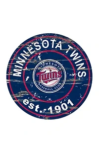 MLB Minnesota Twins 24 Inch Established Date Round Sign