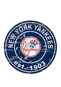 MLB New York Yankees 24 Inch Established Date Round Sign
