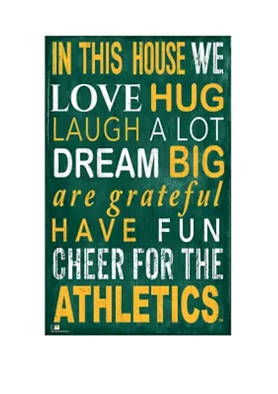 MLB Oakland Athletics In This House Sign