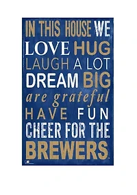 MLB Milwaukee Brewers In This House Sign