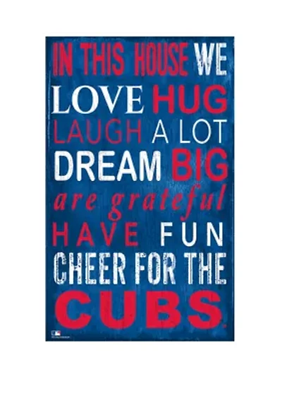 MLB Chicago Cubs In This House Sign