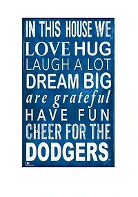 MLB Los Angeles Dodgers In This House Sign