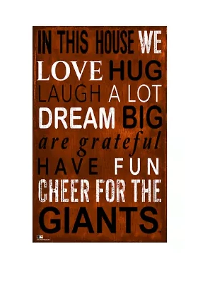 MLB San Francisco Giants In This House Sign