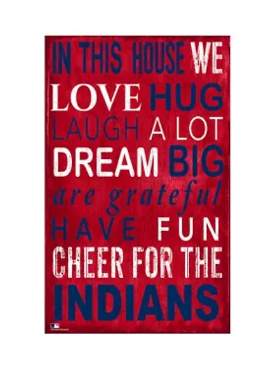 MLB Cleveland Indians In This House Sign