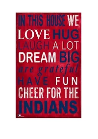 MLB Cleveland Indians In This House Sign