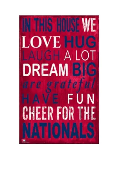 MLB Washington Nationals In This House Sign