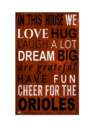 MLB Baltimore Orioles In This House Sign