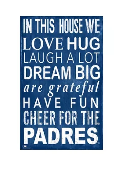 MLB San Diego Padres In This House Sign