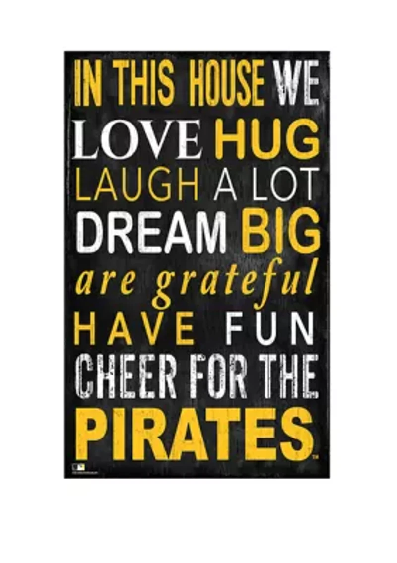 MLB Pittsburgh Pirates In This House Sign