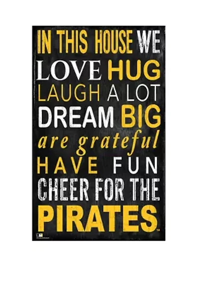 MLB Pittsburgh Pirates In This House Sign