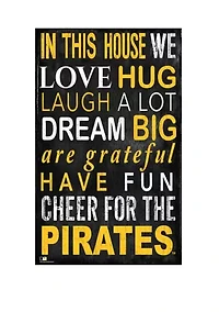 MLB Pittsburgh Pirates In This House Sign