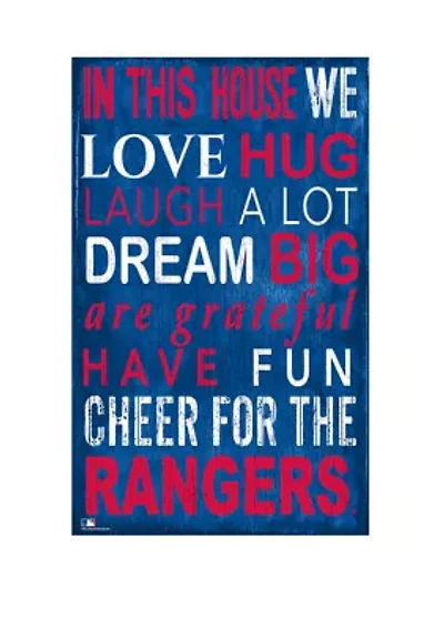 MLB Texas Rangers In This House Sign