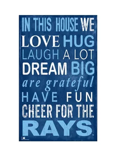MLB Tampa Bay Rays In This House Sign