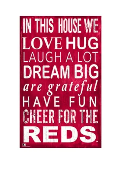MLB Cincinnati Reds In This House Sign