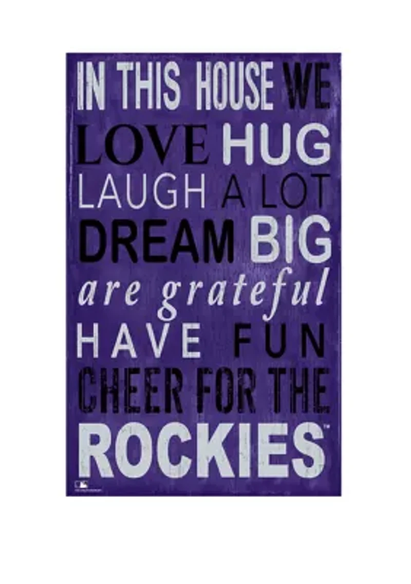 MLB Colorado Rockies In This House Sign