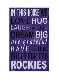 MLB Colorado Rockies In This House Sign