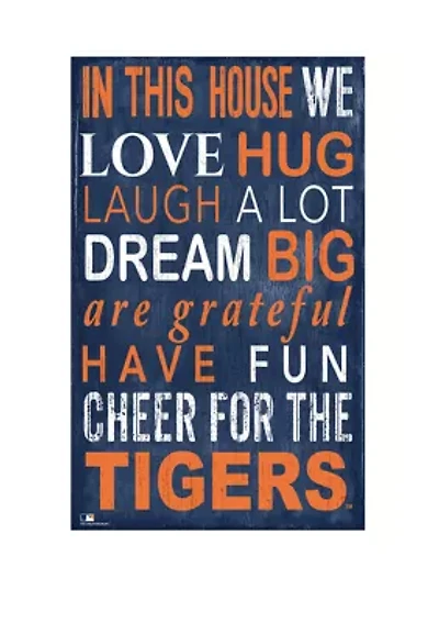 MLB Detroit Tigers In This House Sign