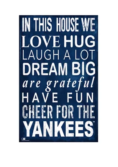 MLB New York Yankees In This House Sign