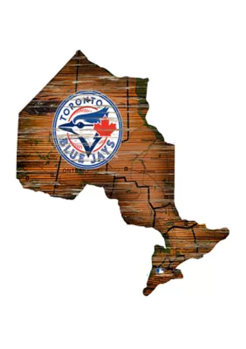 MLB Toronto Blue Jays 24in. Distressed State w/Logo Sign