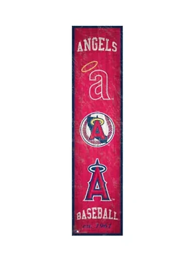 MLB Los Angeles Angels 6 in x 24 in Heritage Banner Sign