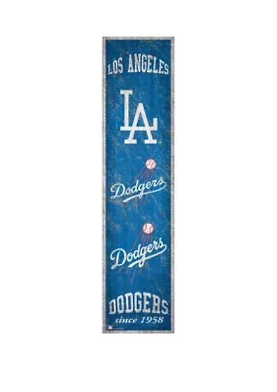 MLB Los Angeles Dodgers 6 in x 24 in Heritage Banner Sign