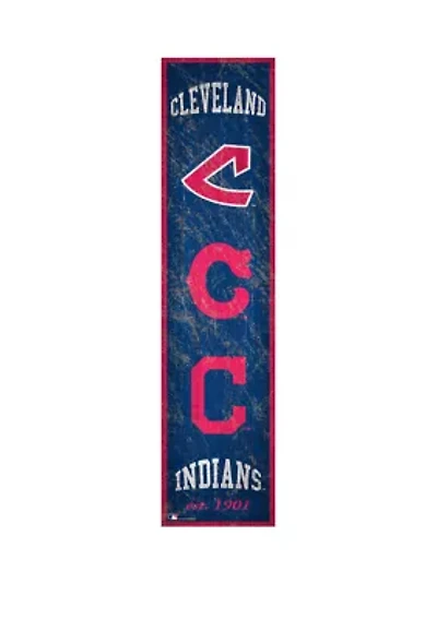 MLB Cleveland Indians 6 in x 24 in Heritage Banner Sign