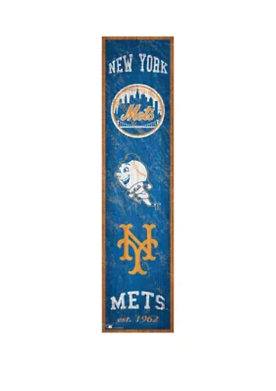 MLB New York Mets 6 in x 24 in Heritage Banner Sign