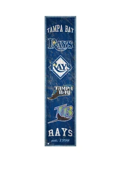 MLB Tampa Bay Rays 6 in x 24 in Heritage Banner Sign