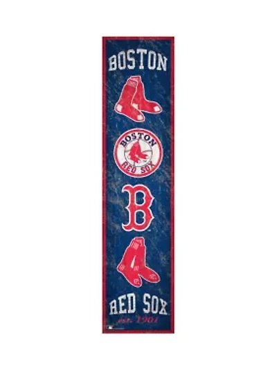 MLB Boston Red Sox 6 in x 24 in Heritage Banner Sign